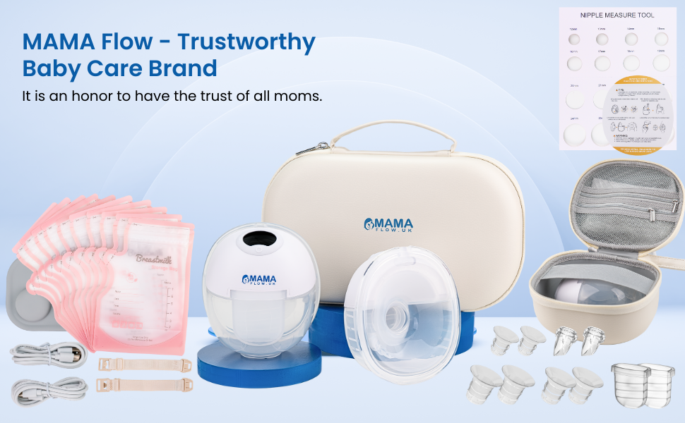 Handfree Electric Bluetooth Portable MamaFlow Breast Pump (Pack of 2 With Case)